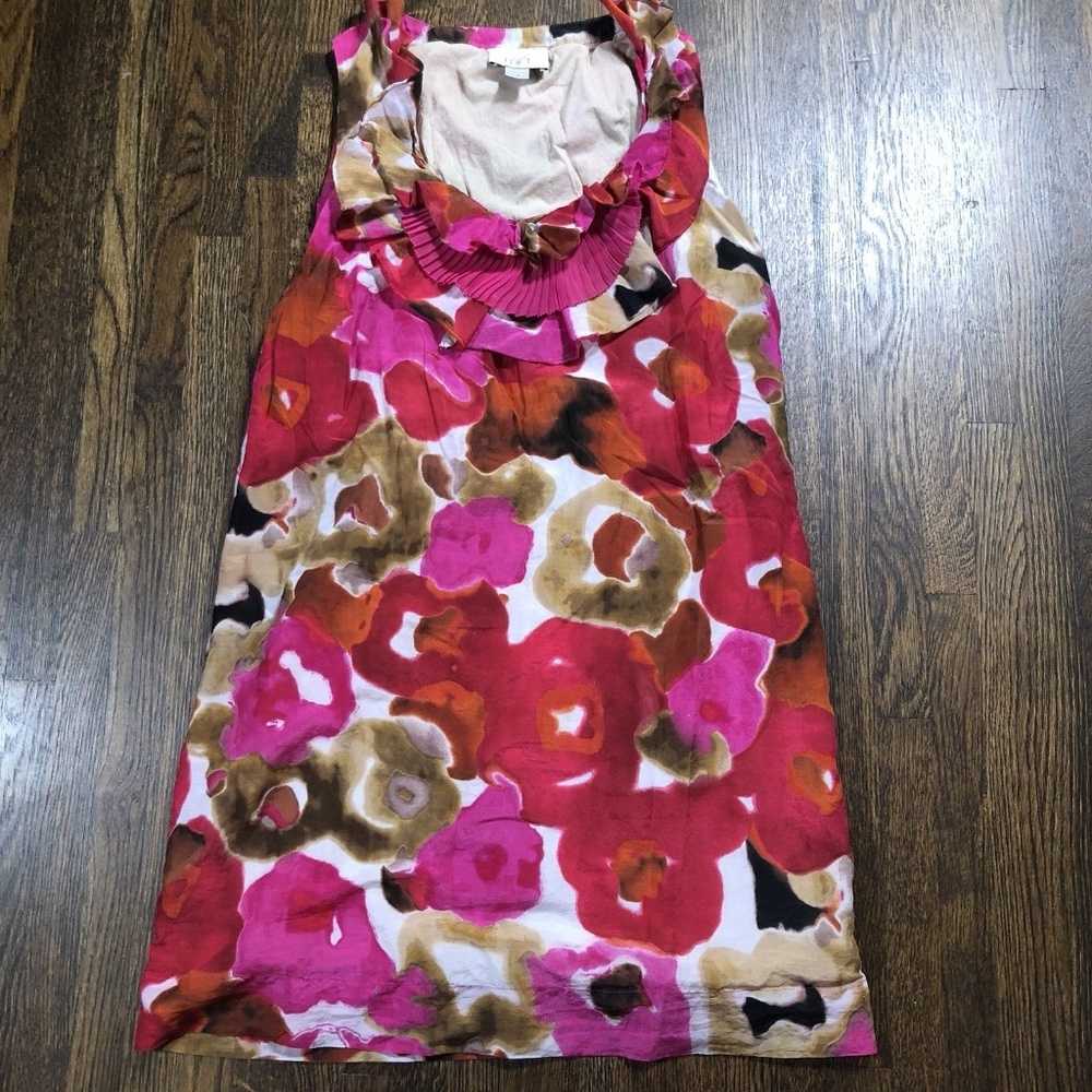Ann Taylor LOFT Dress Size Small Pink Floral